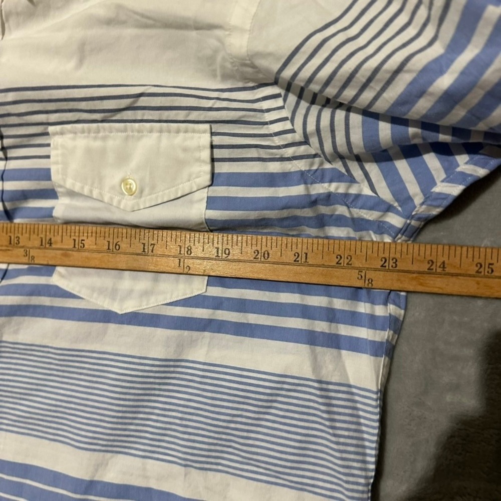 Vintage Polo Ralph Lauren Shirt Mens L Colorblock Striped Classic Button - Picture 8 of 9